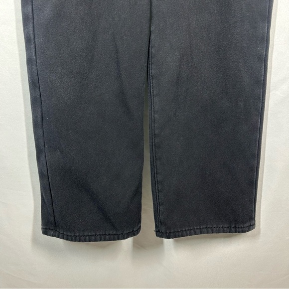 Evis Jeans | Fleece Lined High Rise Black Straight Leg Jeans Women’s Size Medium - Picture 4 of 12
